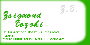 zsigmond bozoki business card